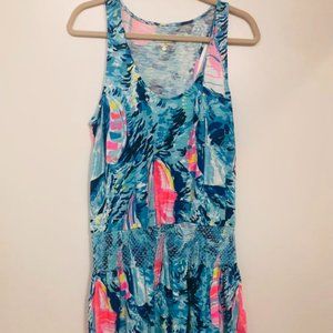 EUC Lilly Pulitzer Tideline Dress in Hey Bay Bay, size Medium